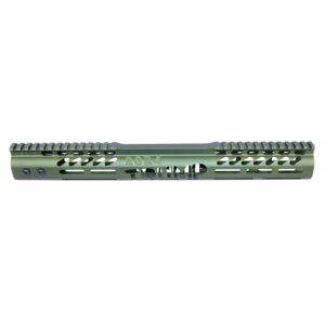 Green 15-inch Trump Series M-LOK Free Floating Handguard with Top Rail.