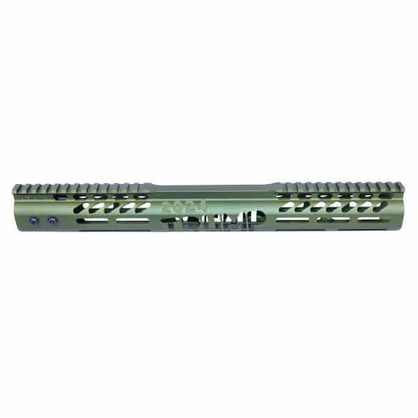 15" "Trump Series" Limited Edition M-LOK System Free Floating Handguard With Monolithic Top Rail (Anodized Green)
