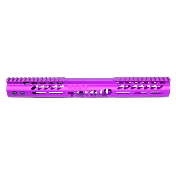 15" "Trump Series" Limited Edition M-LOK System Free Floating Handguard With Monolithic Top Rail (Anodized Purple)
