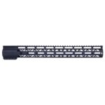 16.5" AIR-LOK Series M-LOK Compression Free Floating Handguard With Monolithic Top Rail (Anodized Black)