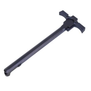 Guntec USA AR-15 ambidextrous charging handle in anodized black finish.