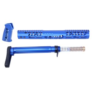 AR-15 Trump Series Airlite Furniture Set in Anodized Blue.