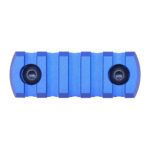 Blue 2.25 Guntec USA M-LOK Accessory Rail with Textured Grip and Recessed Screws.