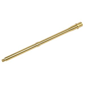 16 Brass M4 Barrel, 5.56mm, 1:7 Twist, High Polish Tin Coating.