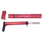 Red AR-15 Trump Series Airlite components on white background.