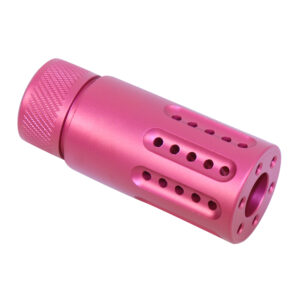 AR-15 Micro Slip Over Barrel Shroud With Multi Port Muzzle Brake (Anodized Pink)