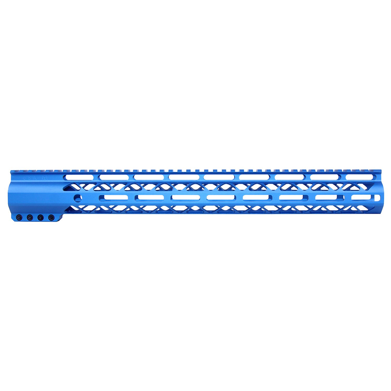 16.5" AIR-LOK Series M-LOK Compression Free Floating Handguard With Monolithic Top Rail (Anodized Blue)