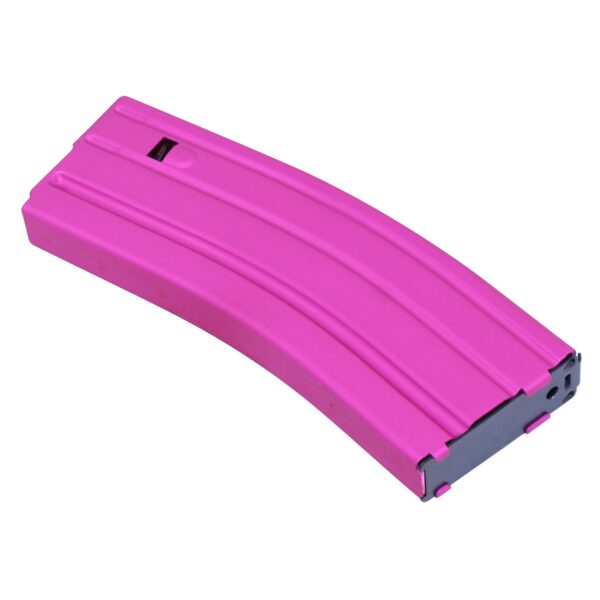 AR 5.56 Cal Aluminum 30 Rnd Mag With Anti-Tilt Follower (Anodized Pink)