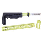AR-15 Ultralight Series Complete Furniture Set (Anodized Neon Yellow)