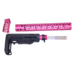 AR-15 Ultralight Series Complete Furniture Set (Anodized Pink)
