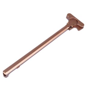 Bronze AR-10 / LR-308 charging handle, sleek and durable design.