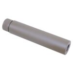 A 6-inch AR .308 caliber fake suppressor in flat dark earth color.