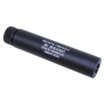 6-inch anodized black fake suppressor for AR .308 caliber rifles.
