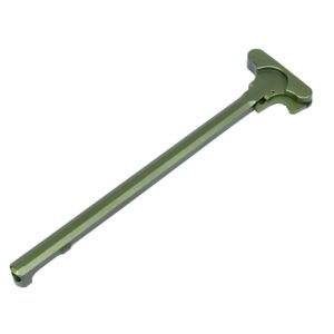 Guntec USA olive green .308 caliber LR-308 charging handle for AR-10 rifles.