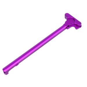 Purple anodized AR-10/LR-308 charging handle for .308 caliber rifles.