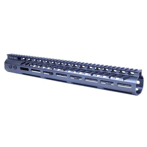 15" Ultra Lightweight Thin M-LOK System Free Floating Handguard With Monolithic Top Rail (.308 Cal) (Anodized Grey)