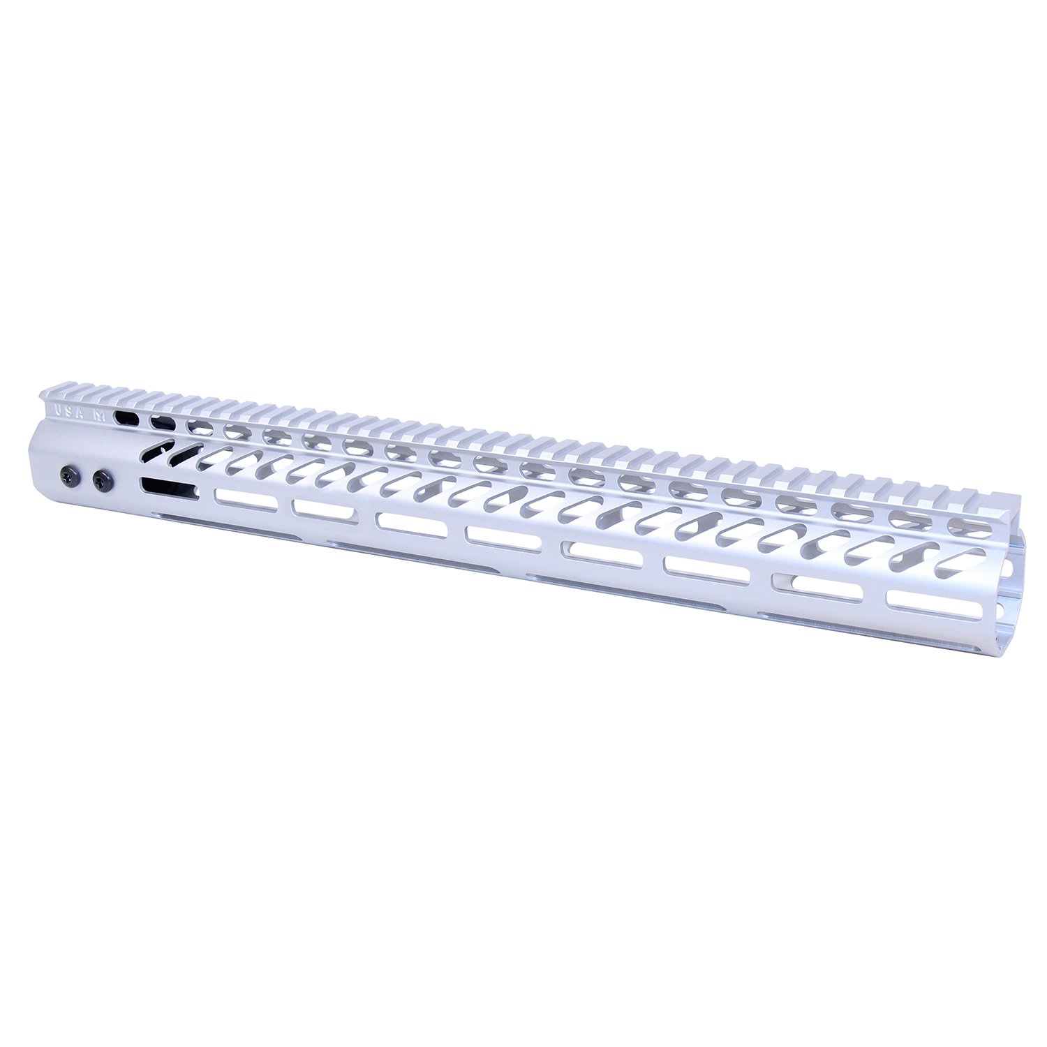 16.5" Ultra Lightweight Thin M-LOK Free Floating Handguard With Monolithic Top Rail (.308 Cal) (Anodized Clear)
