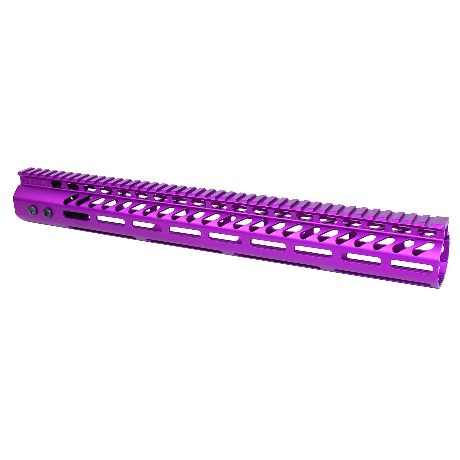16.5" Ultra Lightweight Thin M-LOK Free Floating Handguard With Monolithic Top Rail (.308 Cal) (Anodized Purple)