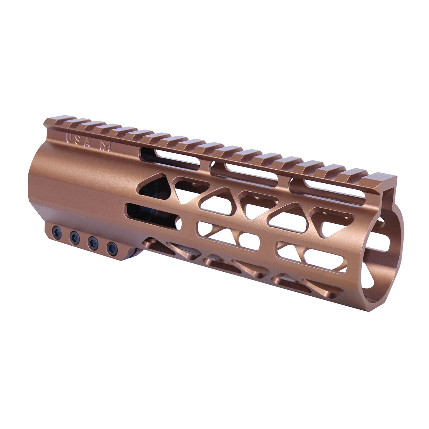 7" AIR-LOK Series M-LOK Compression Free Floating Handguard With Monolithic Top Rail (.308 Cal) (Anodized Bronze)