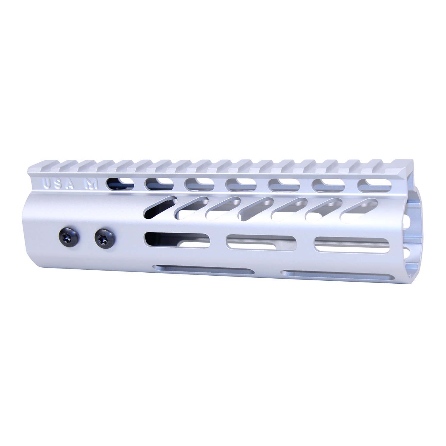 7" Ultra Lightweight Thin M-LOK System Free Floating Handguard With Monolithic Top Rail (.308 Cal) (Anodized Clear)