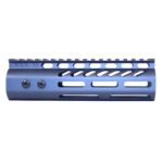 7" Ultra Lightweight Thin M-LOK System Free Floating Handguard With Monolithic Top Rail (.308 Cal) (Anodized Grey)