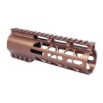 Bronze 7-inch M-LOK Free Floating Handguard with Top Rail for .308 Rifles.