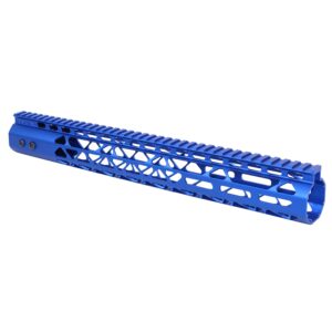 15" Air Lite Series M-LOK System Free Floating Handguard With Monolithic Top Rail (.308 Cal) (Anodized Blue)