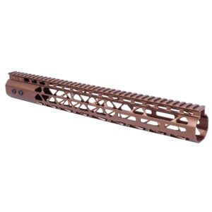 15" Air Lite Series M-LOK System Free Floating Handguard With Monolithic Top Rail (.308 Cal) (Anodized Bronze)