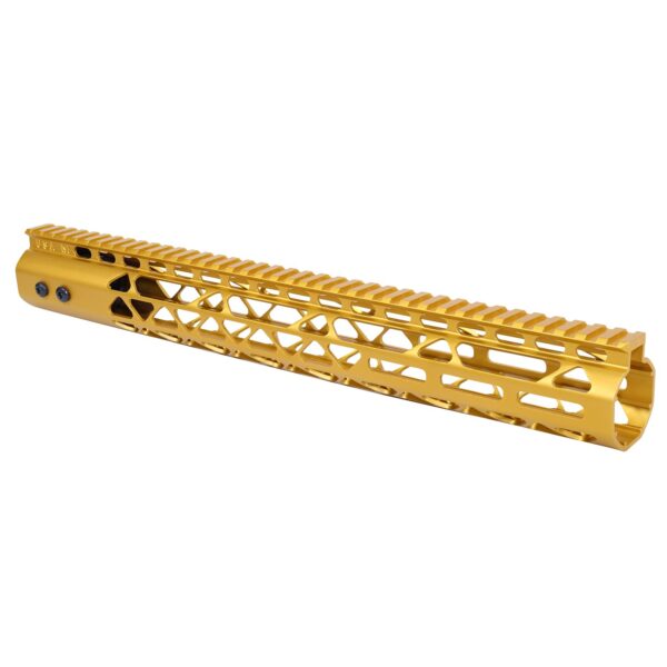 Gold 15 Guntec USA M-LOK Handguard with Top Rail for .308 Cal AR-15.