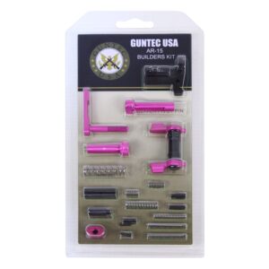 Guntec USA AR-15 Builders Kit with Pink Anodized Components.