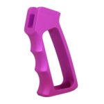 Ergonomically designed Guntec USA pink aluminum pistol grip, Gen 2, with a sleek, modern finish.