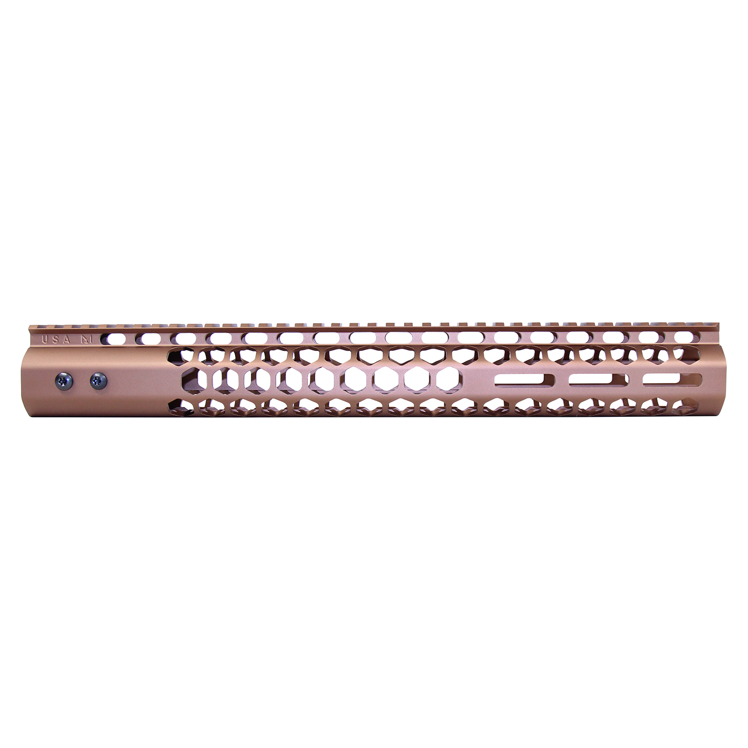 15" Air Lite Series 'Honeycomb' M-LOK Free Floating Handguard With Monolithic Top Rail (.308 Cal) (Anodized Bronze)