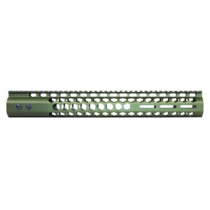 15" Air Lite Series 'Honeycomb' M-LOK Free Floating Handguard With Monolithic Top Rail (.308 Cal) (Anodized Green)