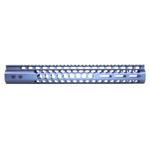 15" Air Lite Series 'Honeycomb' M-LOK Free Floating Handguard With Monolithic Top Rail (.308 Cal) (Anodized Grey)