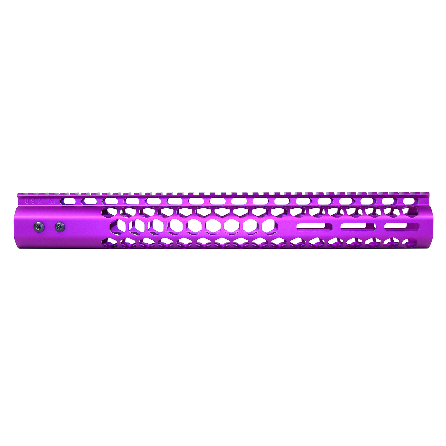 15" Air Lite Series 'Honeycomb' M-LOK Free Floating Handguard With Monolithic Top Rail (.308 Cal) (Anodized Purple)