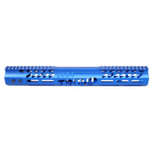 .308 Cal 15" "Trump Series" Limited Edition M-LOK System Free Floating Handguard With Monolithic Top Rail (Anodized Blue)