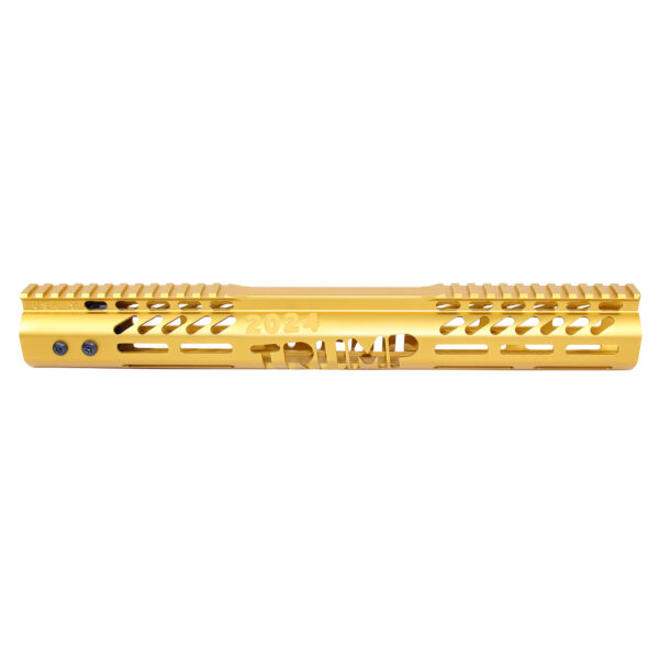 .308 Cal 15" "Trump Series" Limited Edition M-LOK System Free Floating Handguard With Monolithic Top Rail (Anodized Gold)