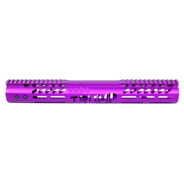 .308 Cal 15" "Trump Series" Limited Edition M-LOK System Free Floating Handguard With Monolithic Top Rail (Anodized Purple)