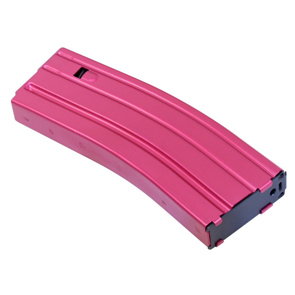 AR 5.56 Cal Aluminum 30 Rnd Mag With Anti-Tilt Follower (Anodized Rose)