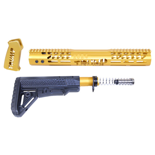 Guntec USA AR .308 Trump Limited Edition Gold Furniture Set.