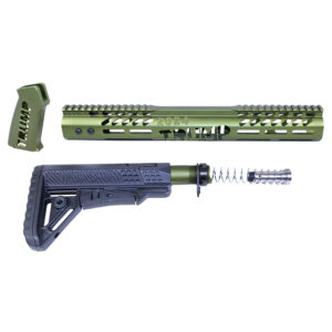 AR .308 Trump Series Olive Green Handguard and Black Stock Set.