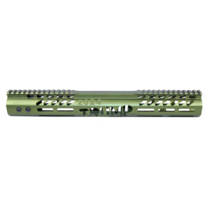 Green .308 Cal 15 Trump Series M-LOK Free Floating Handguard with Top Rail.