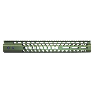 Green 15 Honeycomb M-LOK Handguard for .308 Rifle with Top Rail.