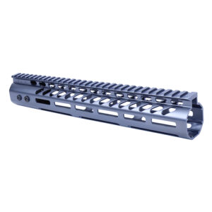 M-LOK free float handguard with Picatinny rail in matte grey finish.