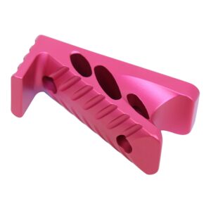 Pink Guntec USA Micro Angle Grip, M-LOK design, with ergonomic ridges and stylish finish.