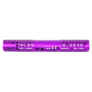 Purple .308 Cal Trump Series 15 M-LOK Free Floating Handguard with Top Rail.