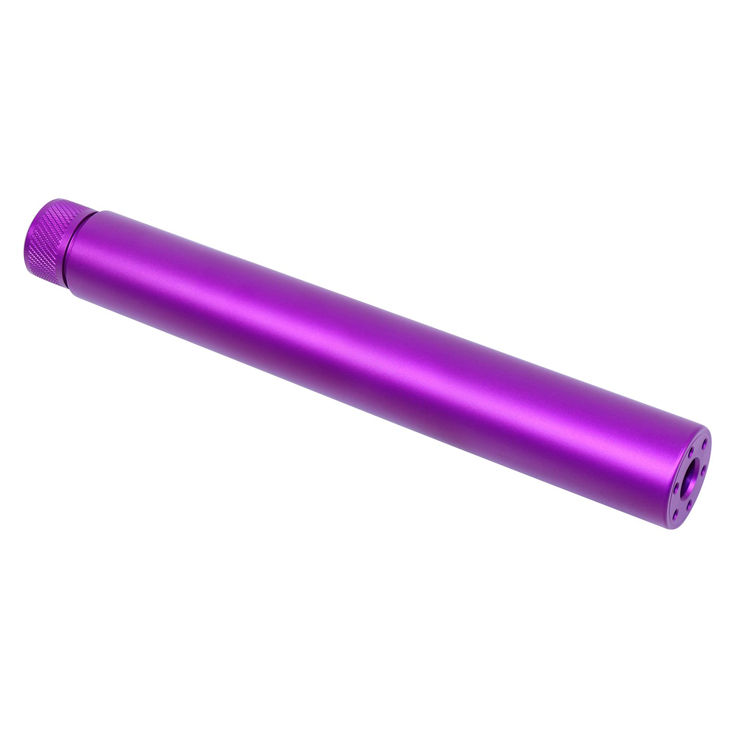 Metallic purple anodized 9-inch fake suppressor for AR-15