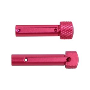 AR 5.56 Cal Extended Takedown Pin Set, Gen 2, Anodized Rose Finish.