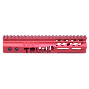 Red Trump 2024 branded 9-inch M-LOK handguard with top rail.