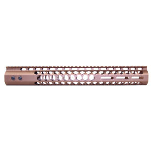 15 Honeycomb M-LOK Handguard for .308 Cal, Anodized Bronze.